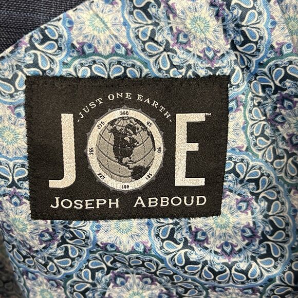"JOE" JOSEPH ABBOUD 42R Blue Glen Plaid Wool Stretch Sport Coat Jacket - Picture 5 of 6